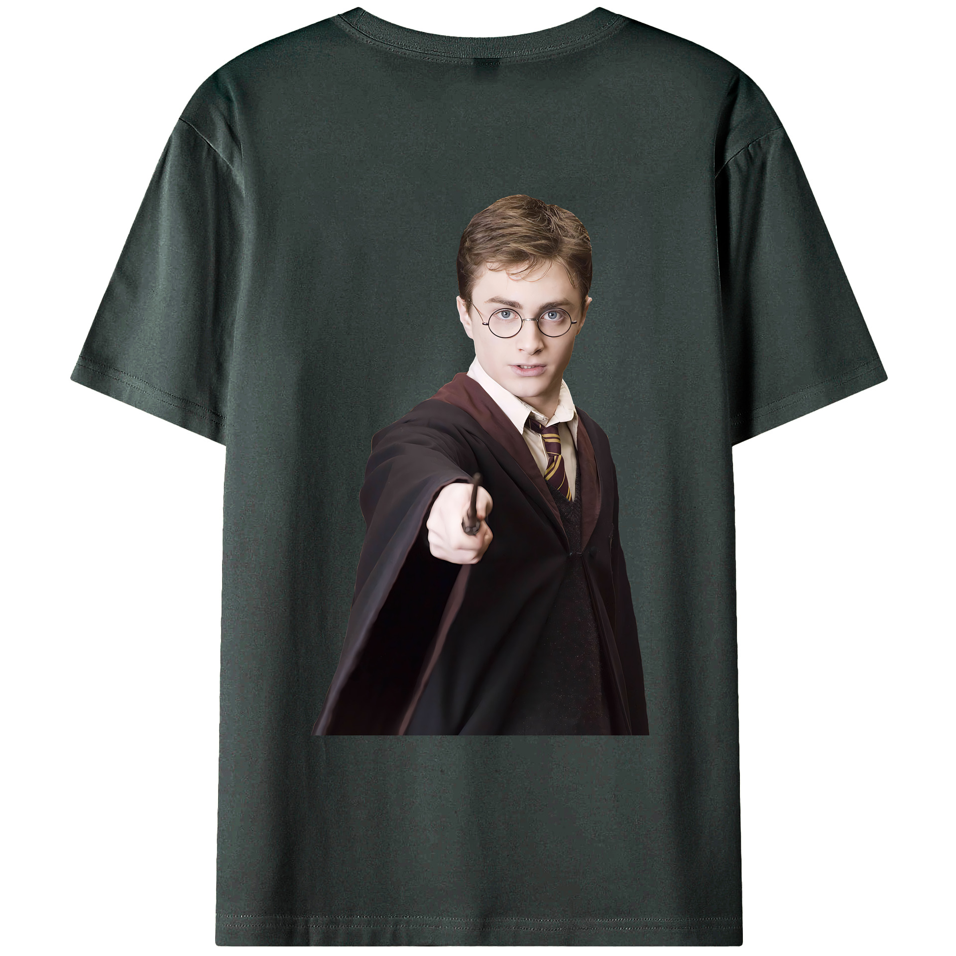 （画像用） Harry Potter ハリー・ポッターシリーズ 綿100％ メンズ半袖Tシャツ（バックプリント） 通気性